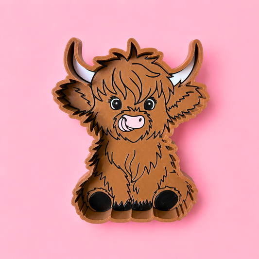 Highland Cow Trinket Tray