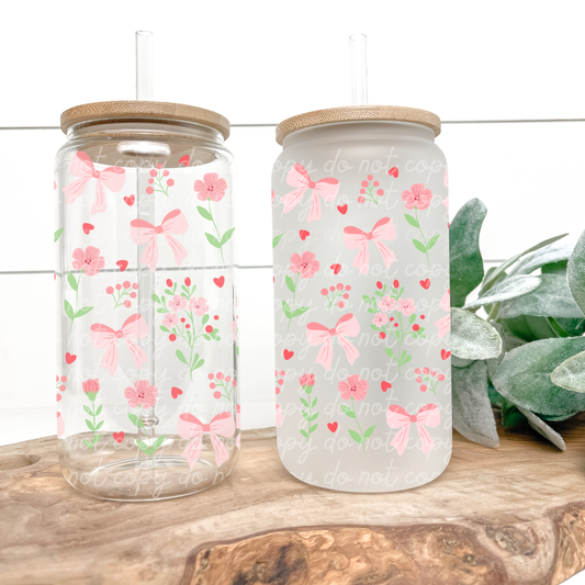 Coquette Floral Glass Cups