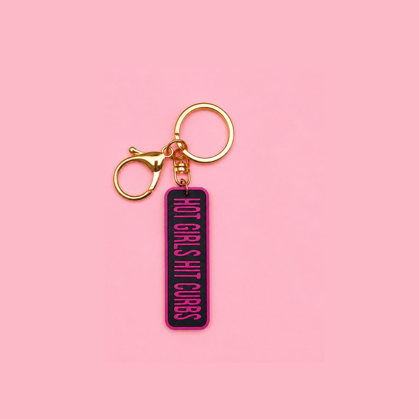 Hot Girls Hit Curbs Keychain